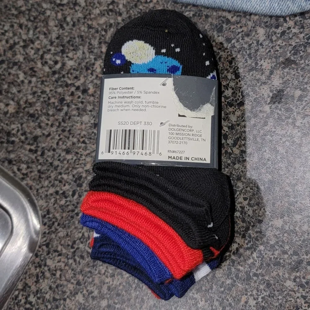 🏅FREE w Boy Bundle • New Boys Low Cut Socks • Assorted 10 Pair Fit Shoe Sz 7-10